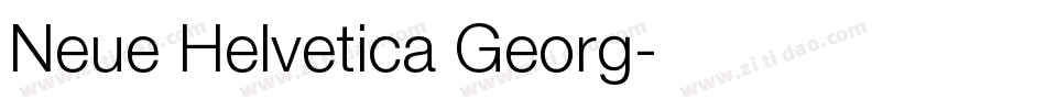 Neue Helvetica Georg字体转换